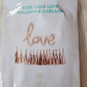 Rose Gold Love Balloon & Garland
